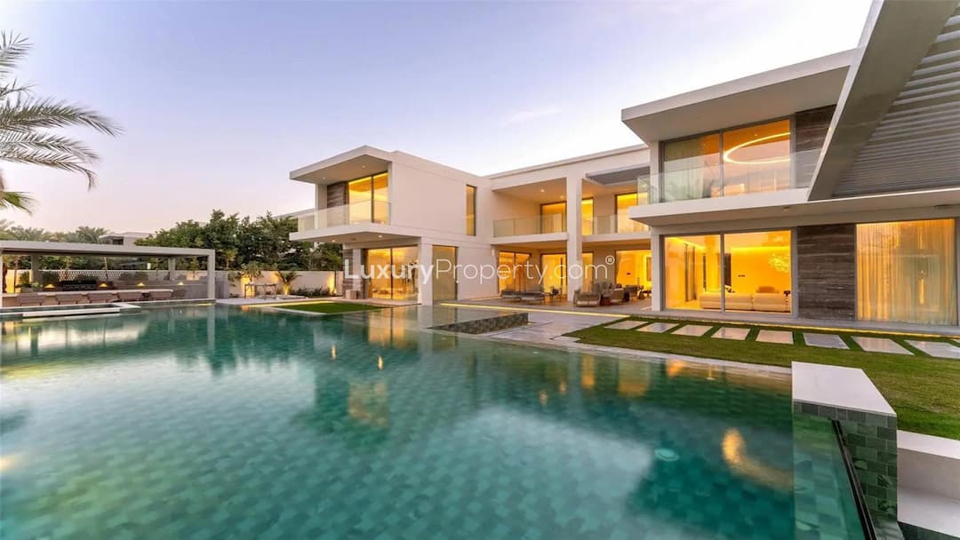 Modern furnished 5-bedroom villa for sale at Fairway Vista In Dubai Hills Estate